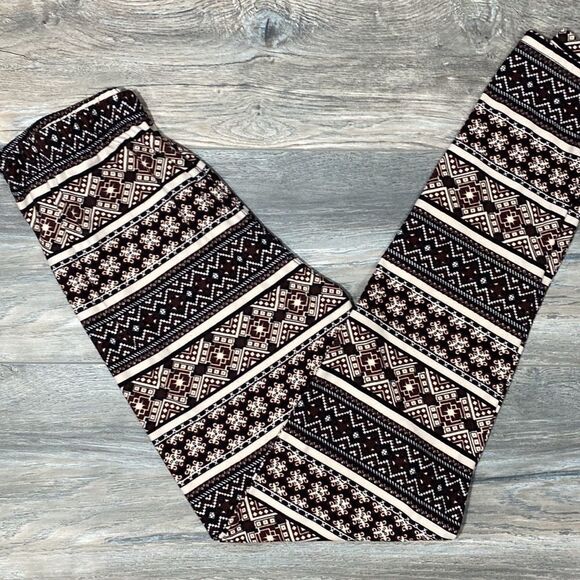 Brushed Knit Mixed Print Leggings Sizes 02-12 - Picture 2 of 3